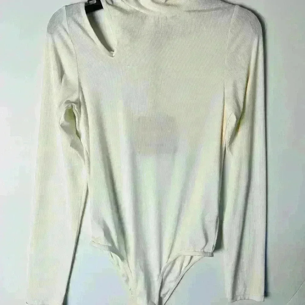 DL1961 Marianna Hewitt Turtleneck Long Sleeve Bodysuit Top - Picture 2 of 9
